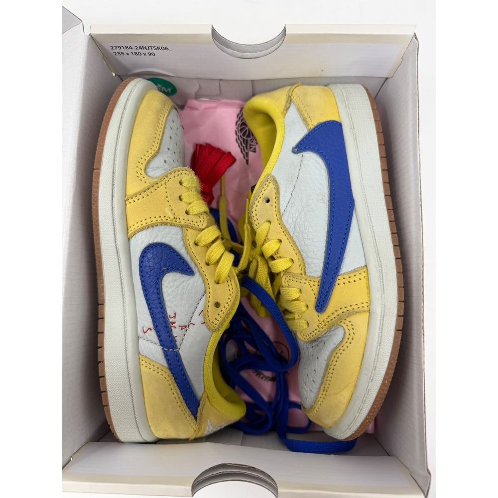 Jordan 1 Low OG SP PS Canary Racer Blue DZ5909-700 Kids Size 1Y
